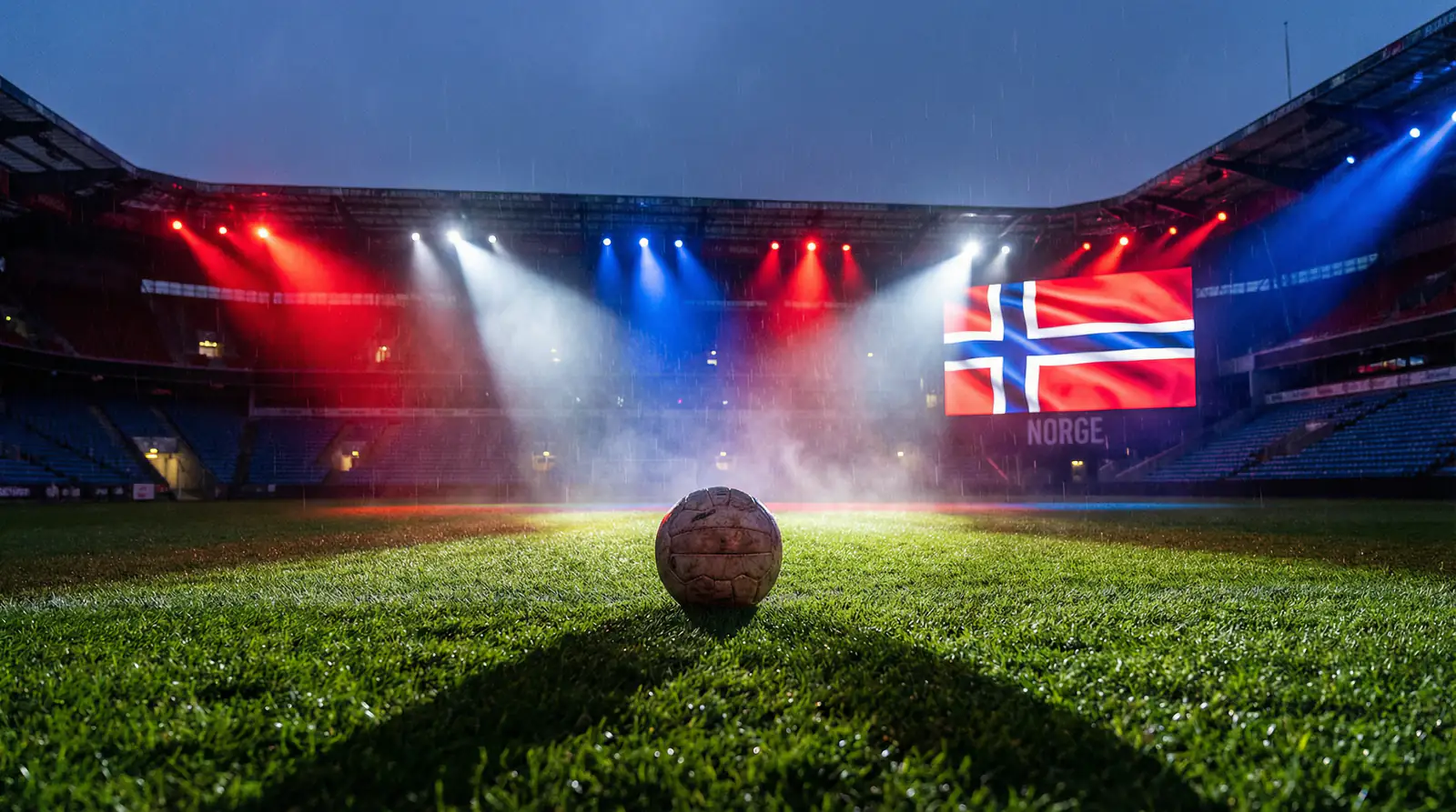 Norge på VM 2026 med Erling Haaland og Martin Ødegaard foran det norske flagget